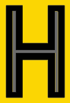Character H - Highline Number Plates