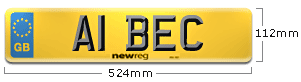 Standard Number Plate Back Dimensions