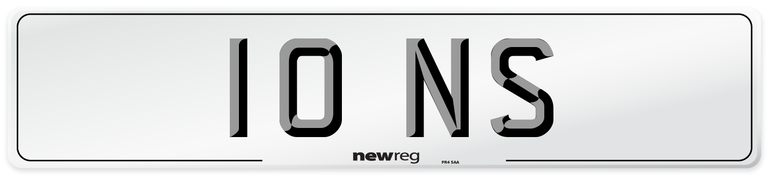 10 NS Rear Number Plate