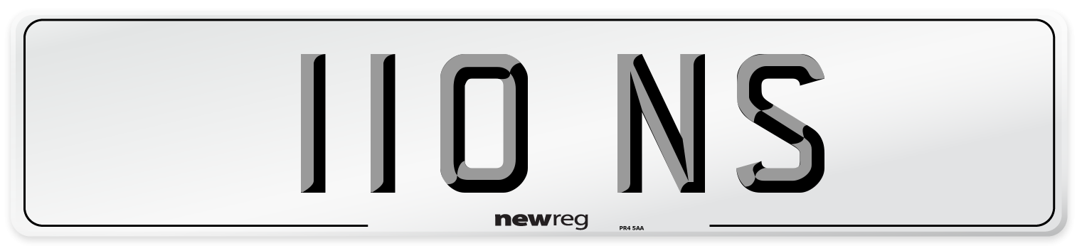 110 NS Number Plate from New Reg