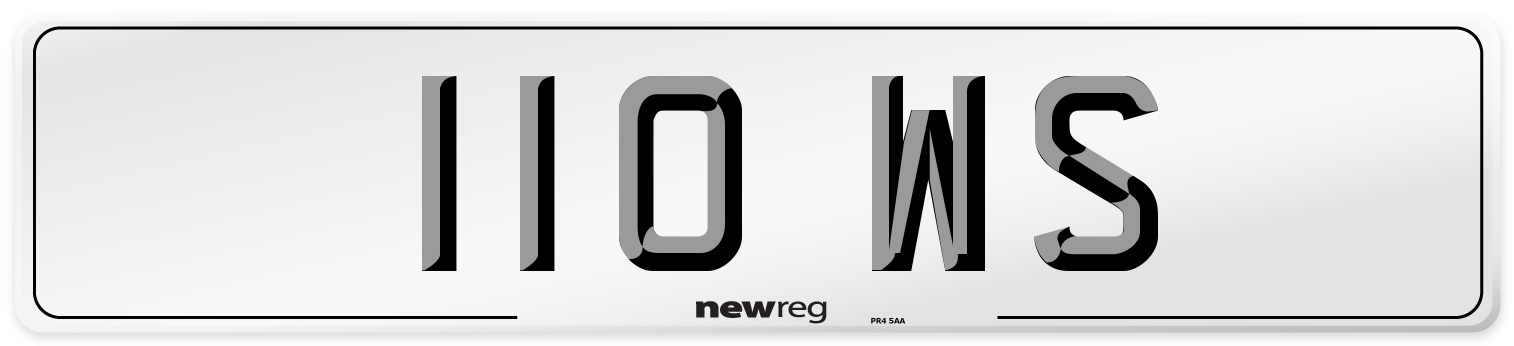 110 WS Rear Number Plate