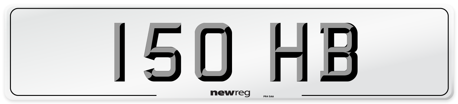 150 HB Rear Number Plate