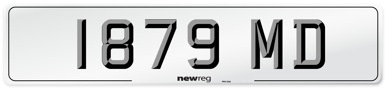 1879 MD Rear Number Plate