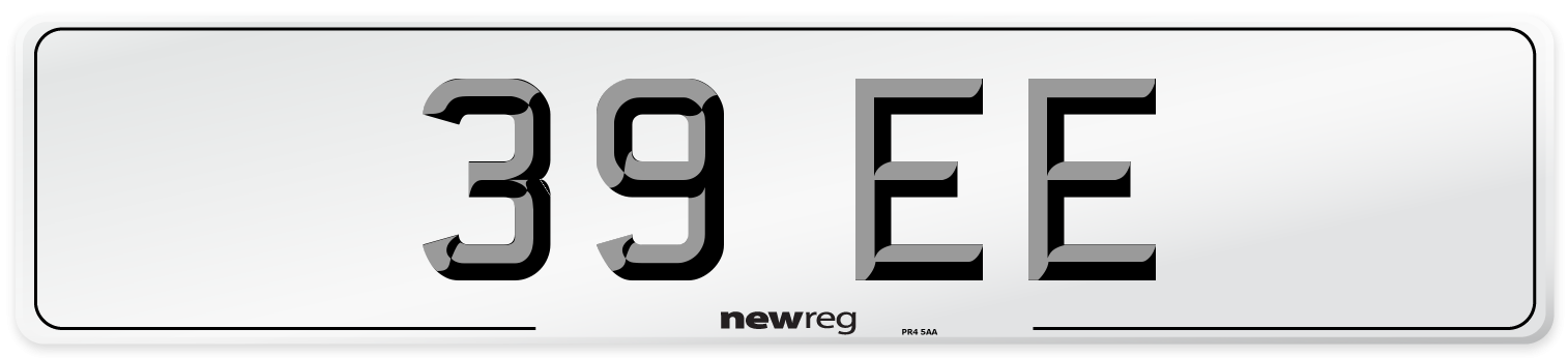 39 EE Rear Number Plate