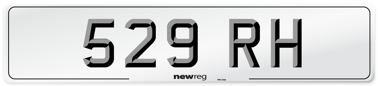 529 RH Rear Number Plate