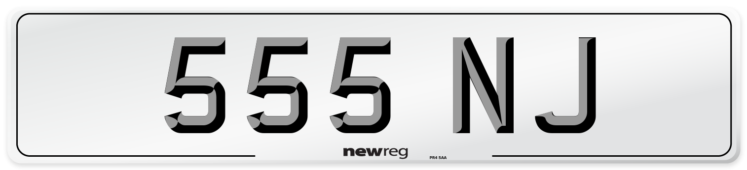 555 NJ Number Plate from New Reg