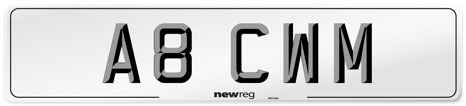 A8 CWM Rear Number Plate