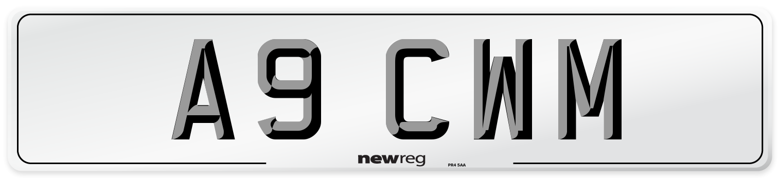 A9 CWM Rear Number Plate