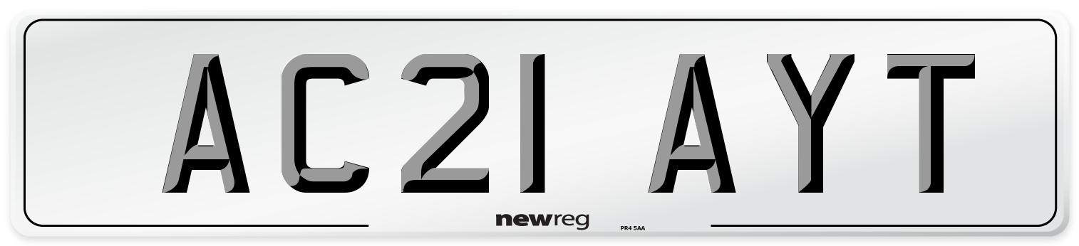 AC21 AYT Number Plate from New Reg