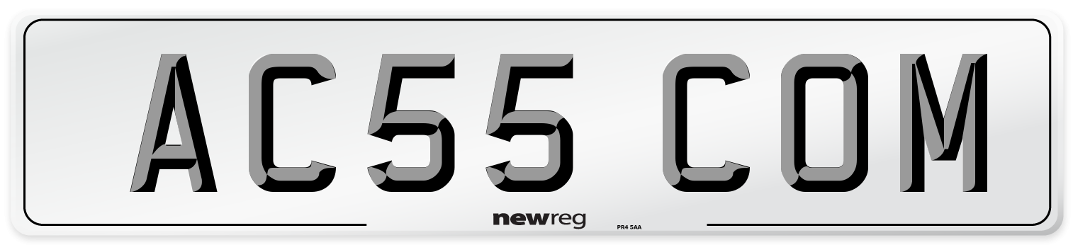 AC55 COM Rear Number Plate