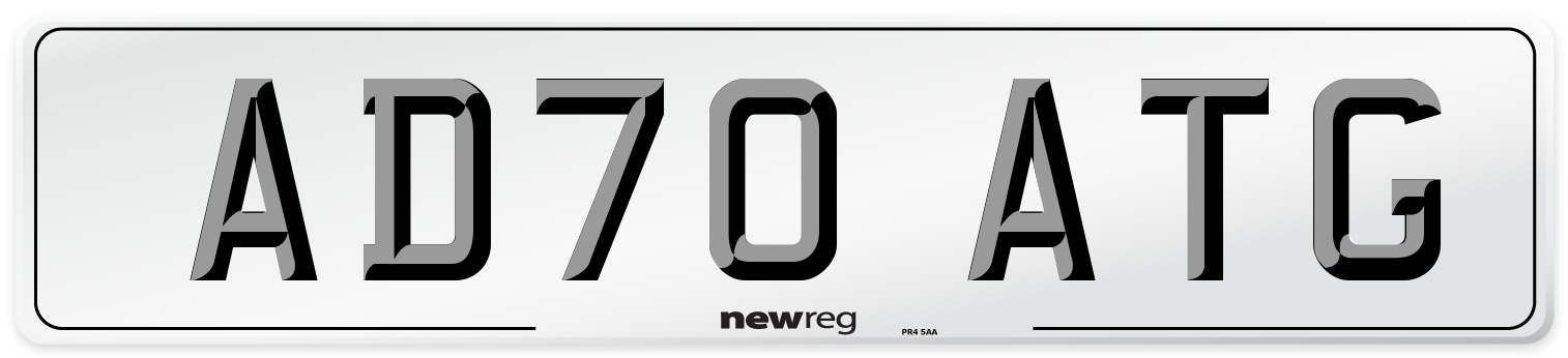 AD70 ATG Rear Number Plate