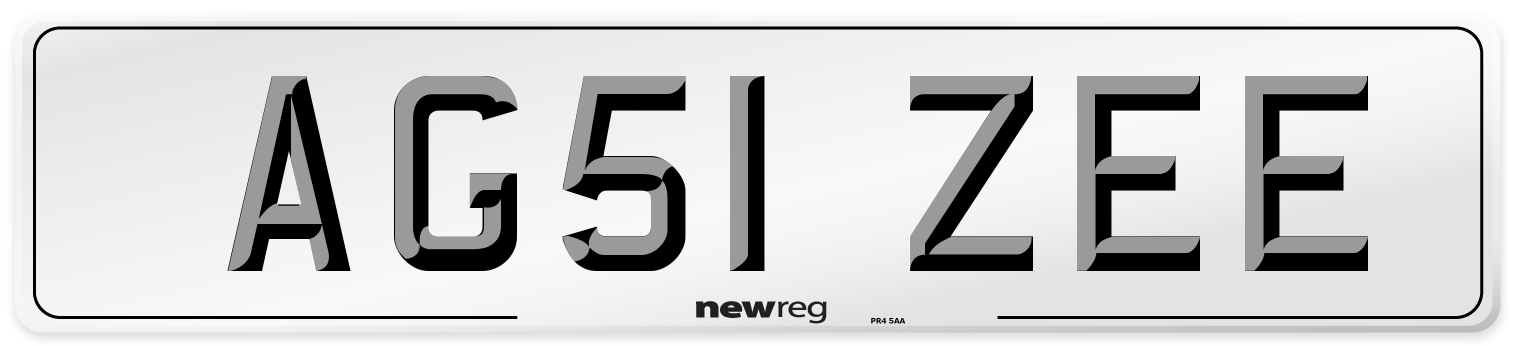 AG51 ZEE Number Plate from New Reg