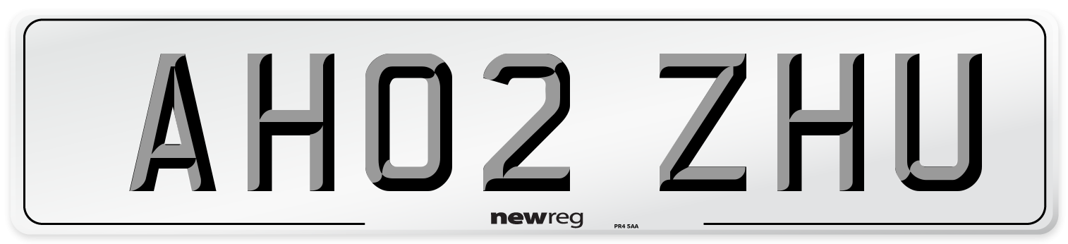 AH02 ZHU Number Plate from New Reg