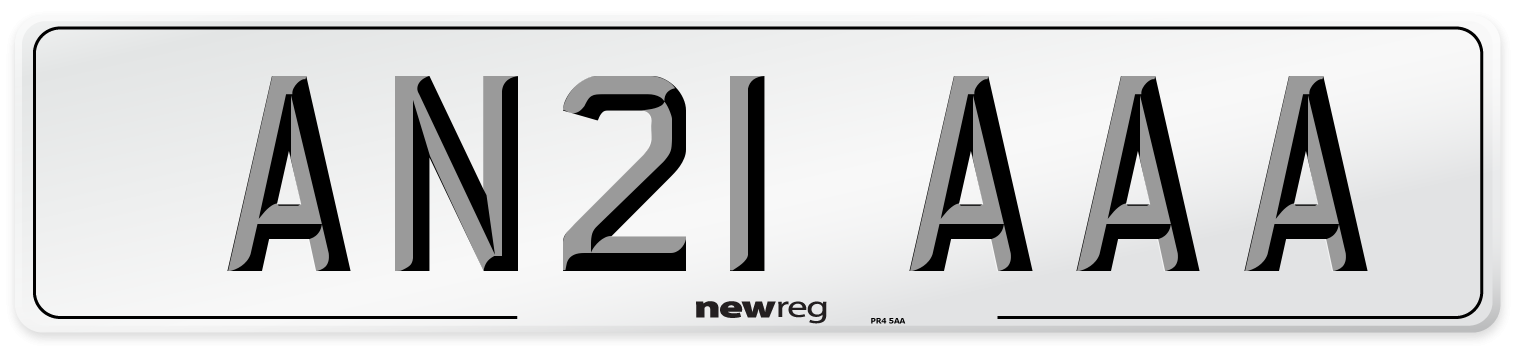 AN21 AAA Rear Number Plate