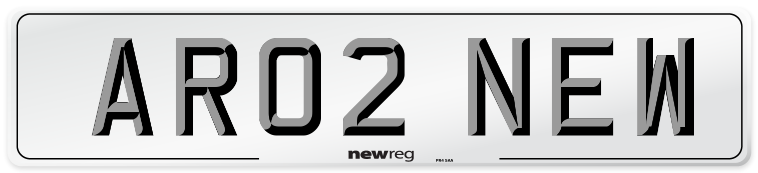 AR02 NEW Rear Number Plate