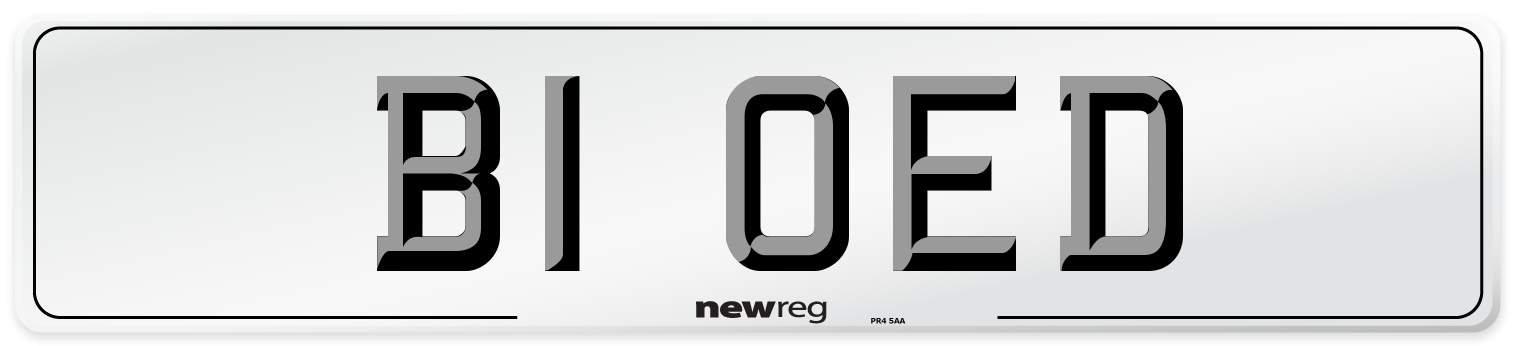 B1 OED Number Plate from New Reg