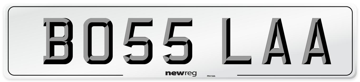 BO55 LAA Rear Number Plate