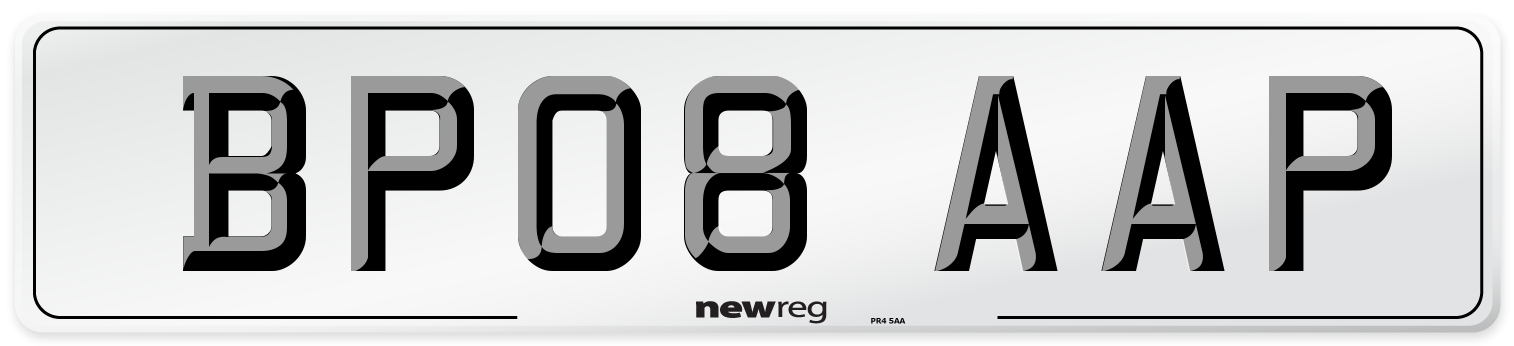 BP08 AAP Number Plate from New Reg