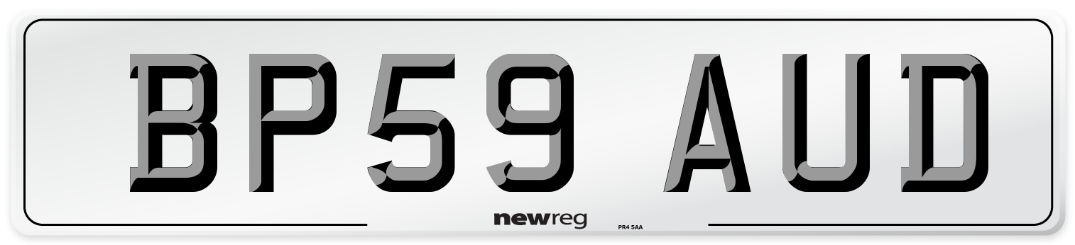 BP59 AUD Number Plate from New Reg