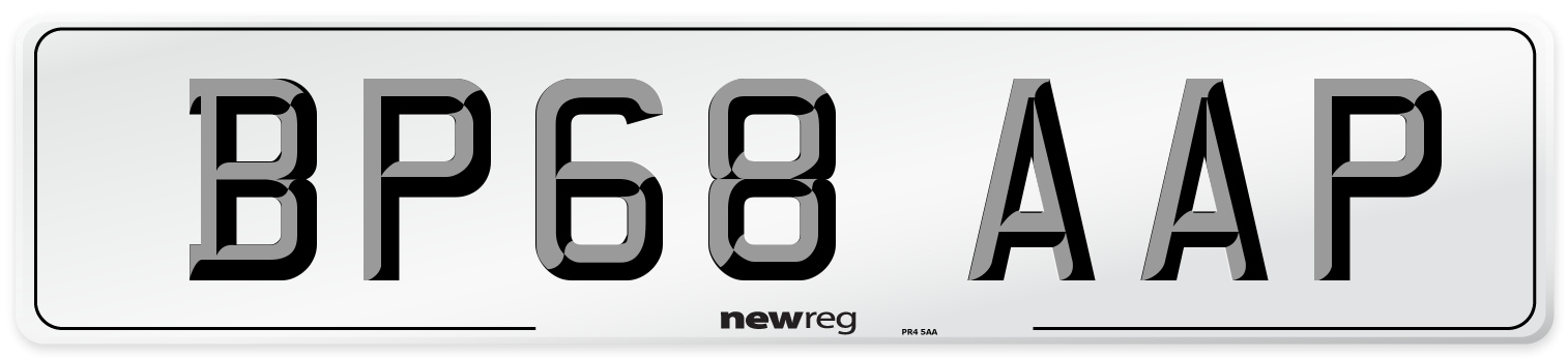 BP68 AAP Number Plate from New Reg
