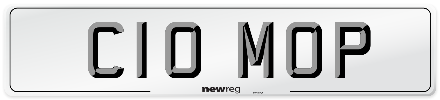 C10 MOP Rear Number Plate