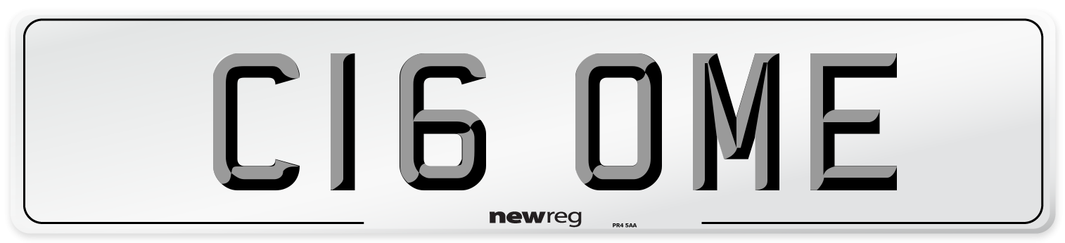 C16 OME Number Plate from New Reg