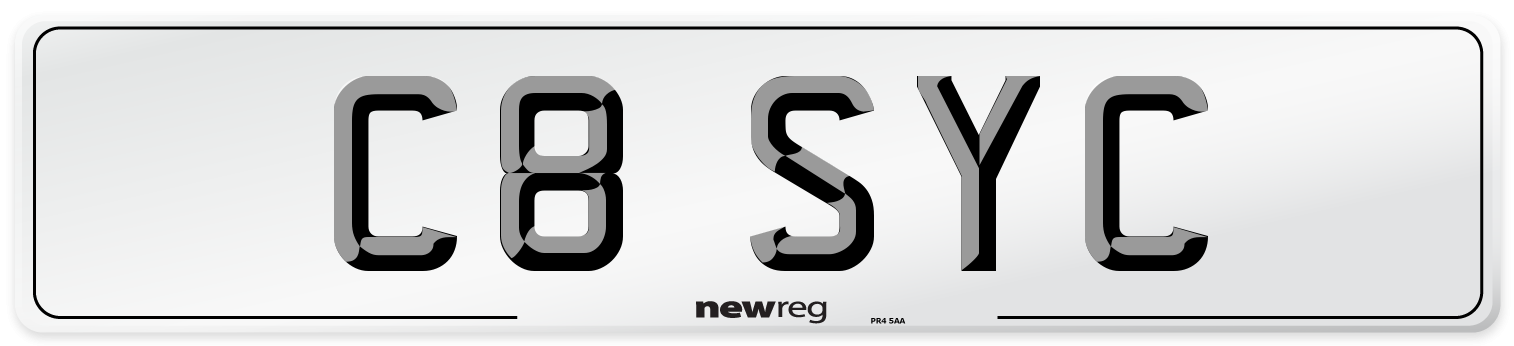 C8 SYC Rear Number Plate