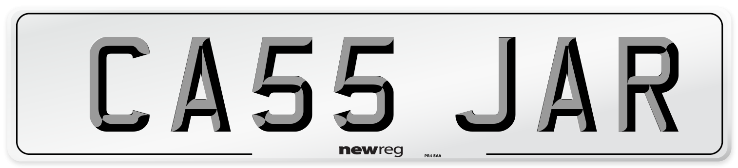 CA55 JAR Number Plate from New Reg