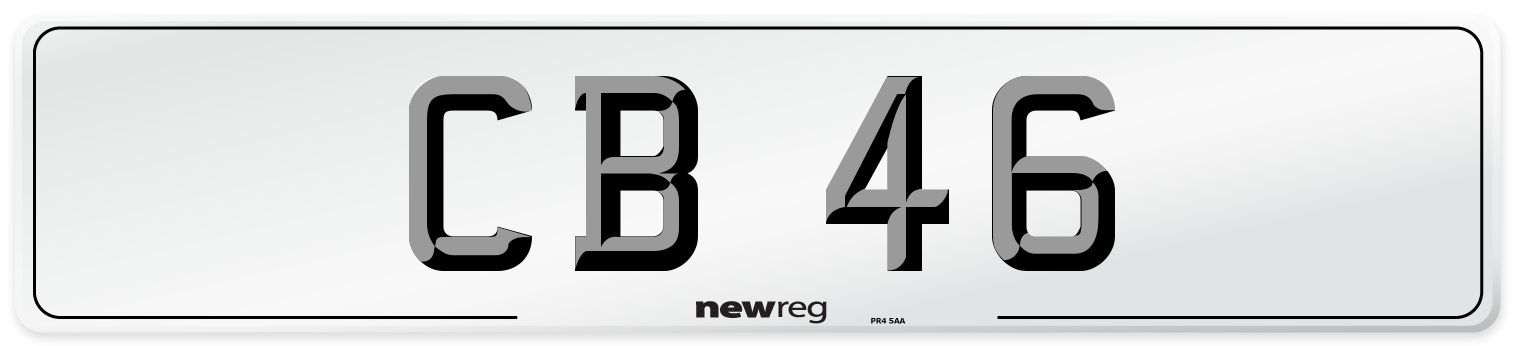 CB 46 Rear Number Plate
