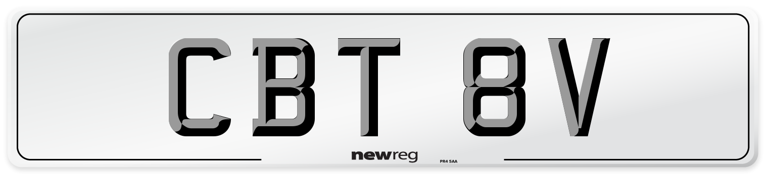 CBT 8V Rear Number Plate