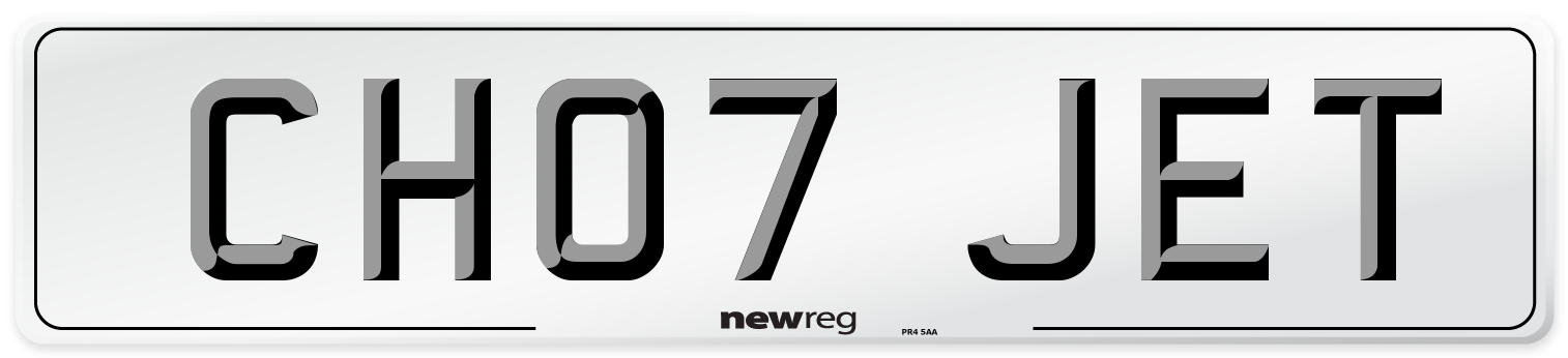 CH07 JET Rear Number Plate