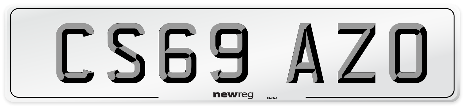 CS69 AZO Rear Number Plate