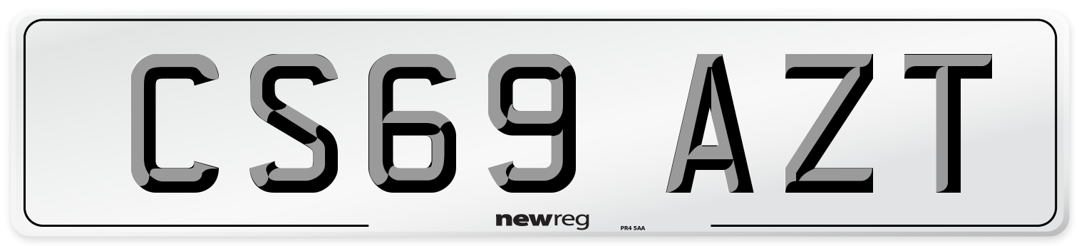 CS69 AZT Rear Number Plate