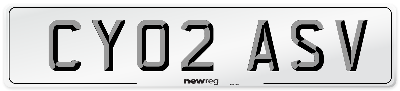 CY02 ASV Number Plate from New Reg