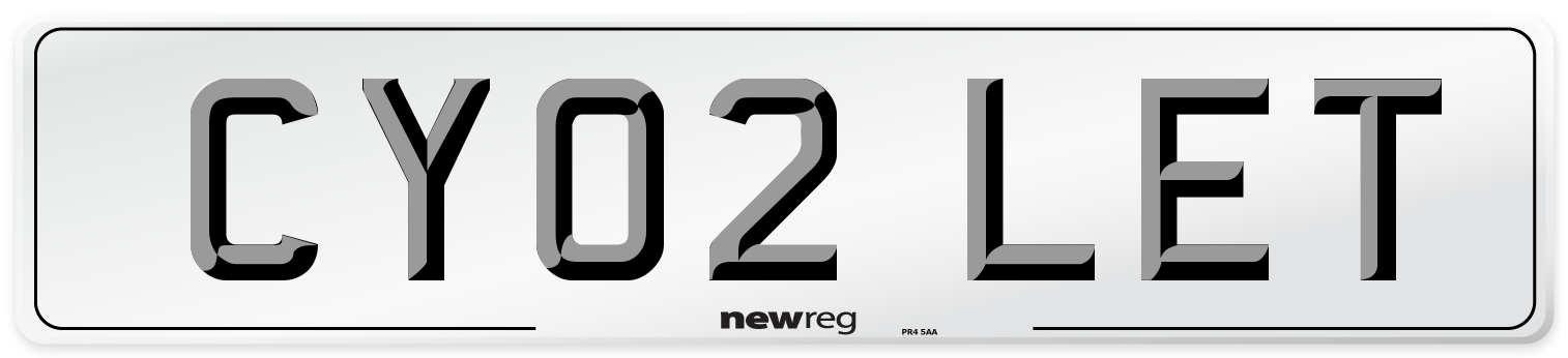 CY02 LET Number Plate from New Reg