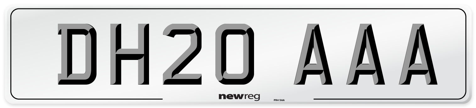 DH20 AAA Number Plate from New Reg