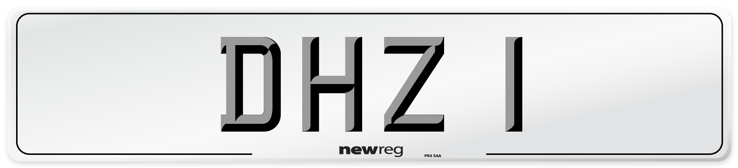 DHZ 1 Rear Number Plate