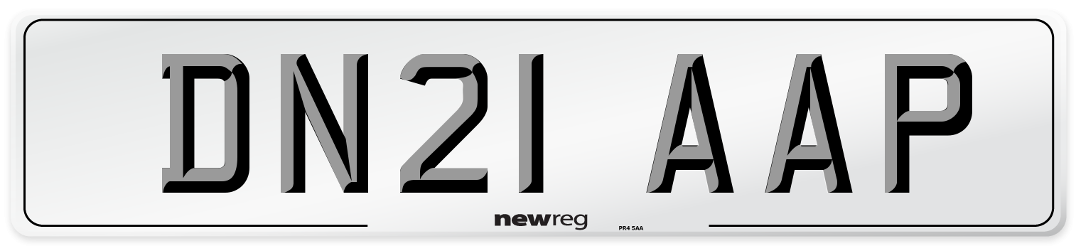 DN21 AAP Number Plate from New Reg