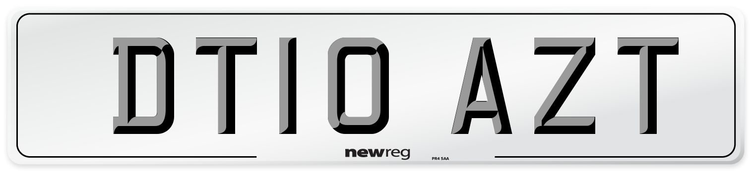 DT10 AZT Number Plate from New Reg