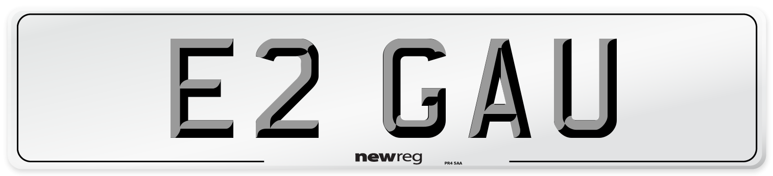 E2 GAU Rear Number Plate