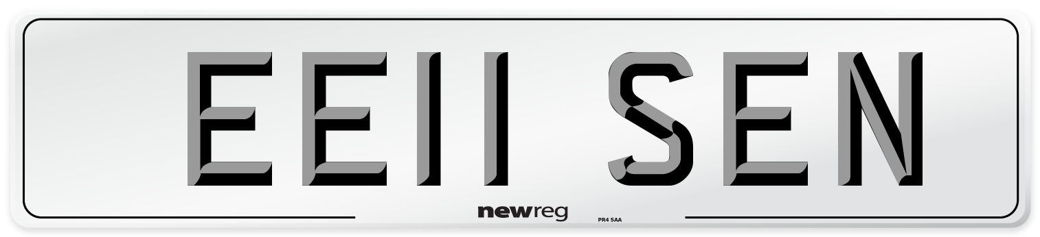 EE11 SEN Rear Number Plate