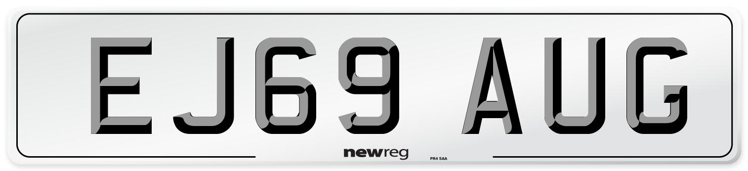 EJ69 AUG Number Plate from New Reg