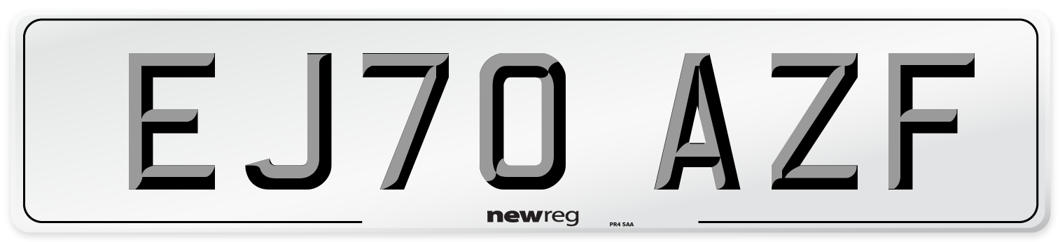 EJ70 AZF Rear Number Plate