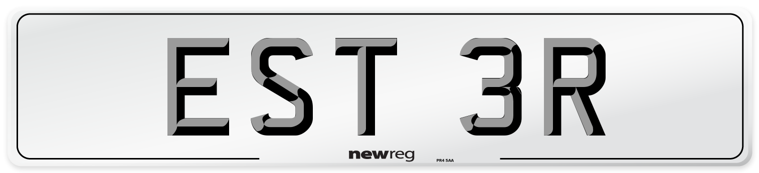 EST 3R Rear Number Plate