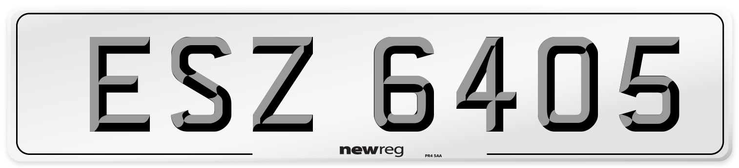 ESZ 6405 Rear Number Plate