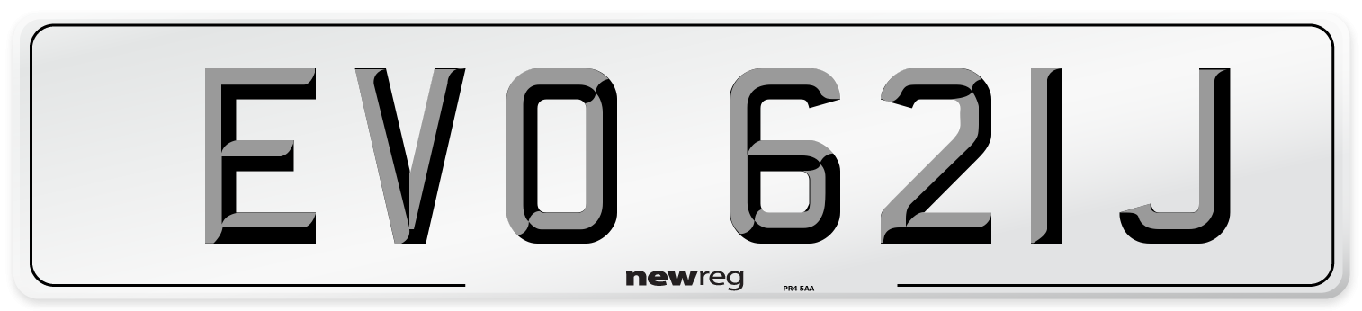 EVO 621J Number Plate from New Reg