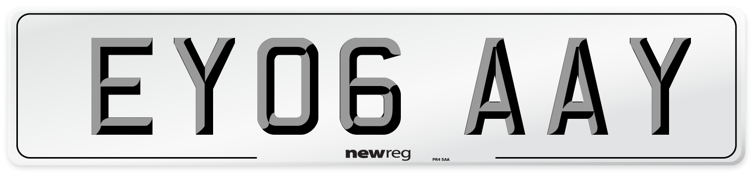 EY06 AAY Number Plate from New Reg