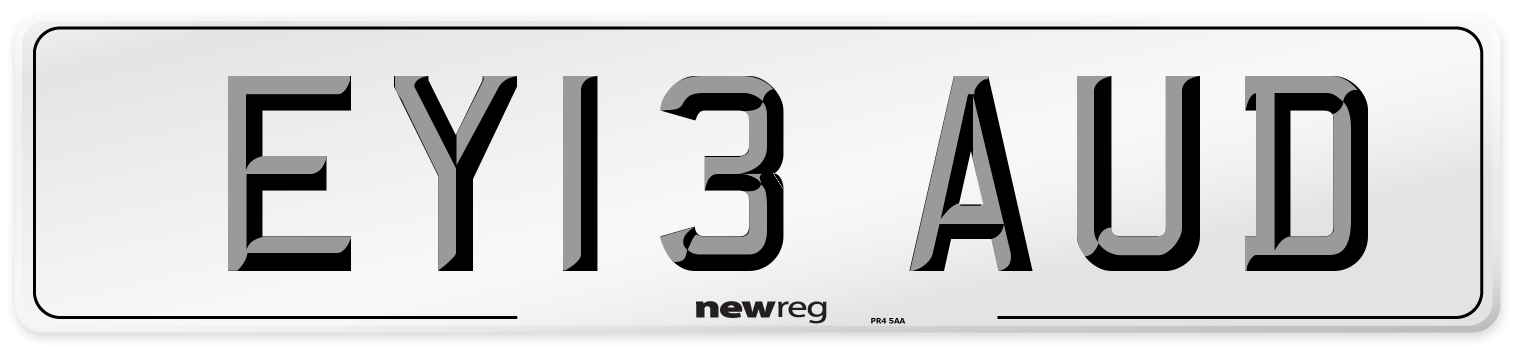 EY13 AUD Number Plate from New Reg