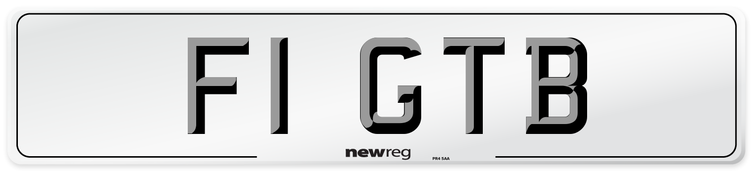 F1 GTB Rear Number Plate