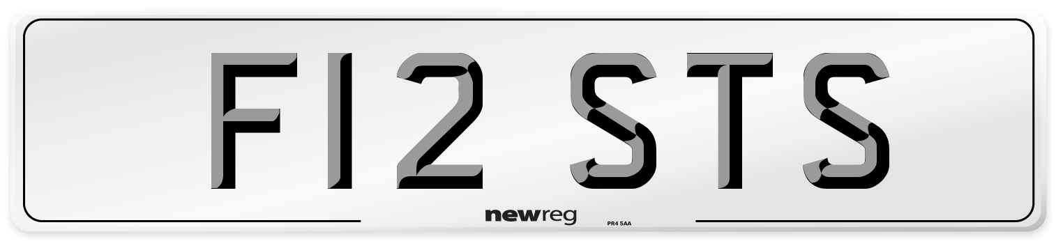 F12 STS Rear Number Plate